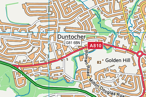 G81 6BN map - OS VectorMap District (Ordnance Survey)