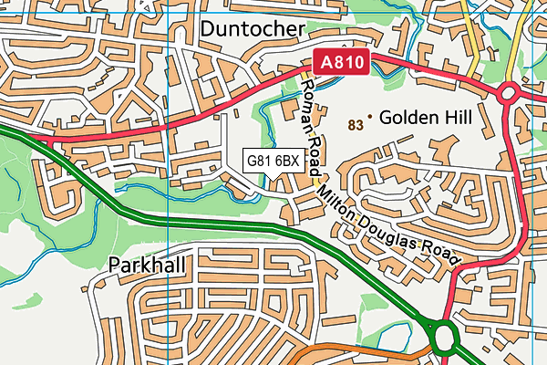 G81 6BX map - OS VectorMap District (Ordnance Survey) G81 6BX map - OS VectorMap District (Ordnance Survey)