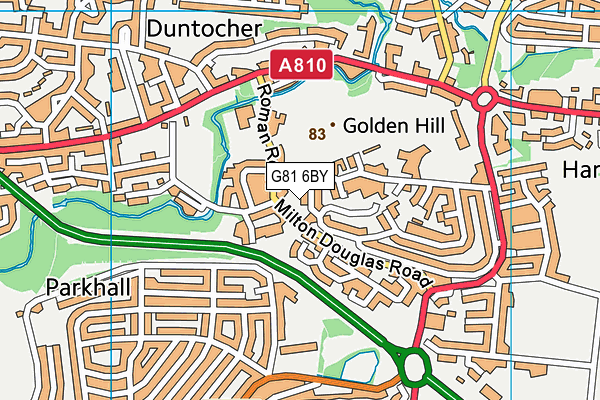G81 6BY map - OS VectorMap District (Ordnance Survey)