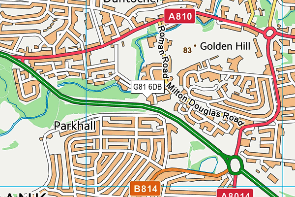 G81 6DB map - OS VectorMap District (Ordnance Survey)