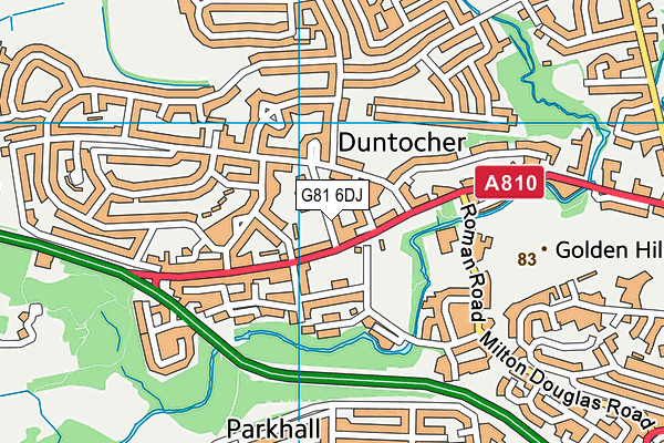 G81 6DJ map - OS VectorMap District (Ordnance Survey) G81 6DJ map - OS VectorMap District (Ordnance Survey)