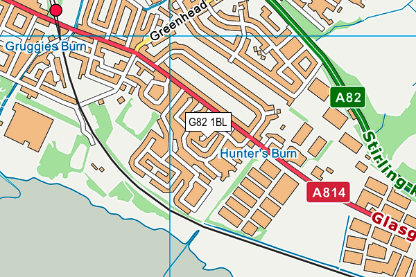 G82 1BL map - OS VectorMap District (Ordnance Survey)