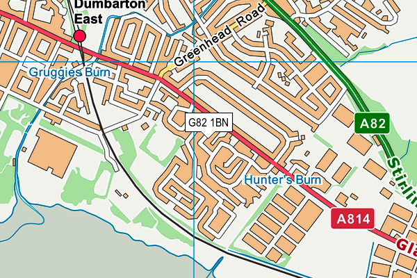 G82 1BN map - OS VectorMap District (Ordnance Survey)