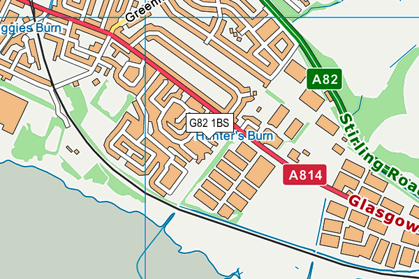G82 1BS map - OS VectorMap District (Ordnance Survey)