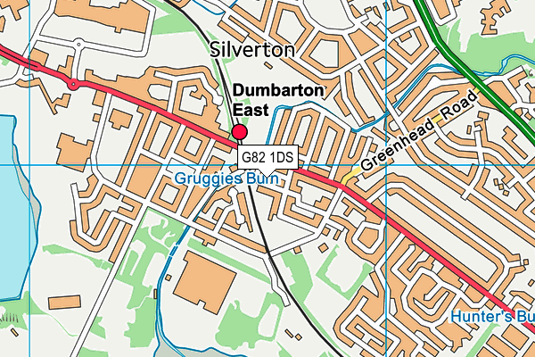 G82 1DS map - OS VectorMap District (Ordnance Survey)