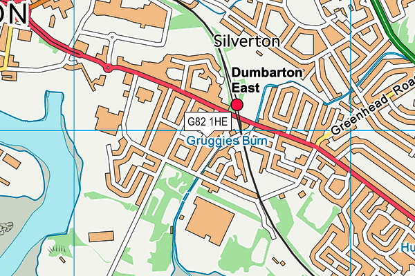 G82 1HE map - OS VectorMap District (Ordnance Survey)