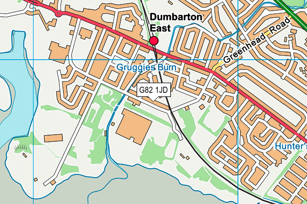 G82 1JD map - OS VectorMap District (Ordnance Survey)