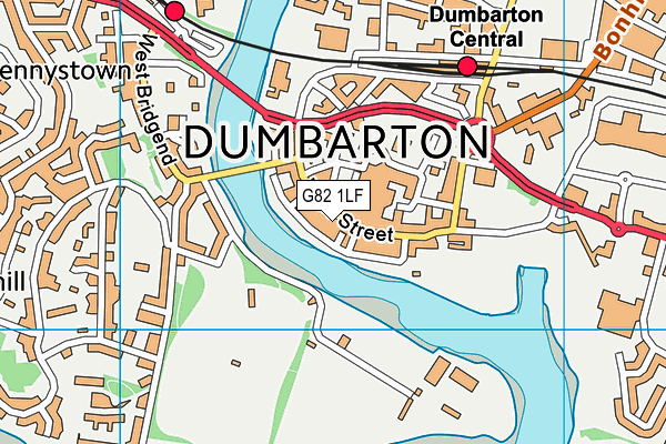 G82 1LF map - OS VectorMap District (Ordnance Survey)