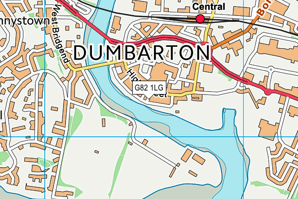 G82 1LG map - OS VectorMap District (Ordnance Survey)