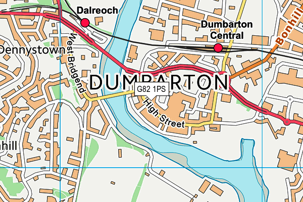 G82 1PS map - OS VectorMap District (Ordnance Survey)