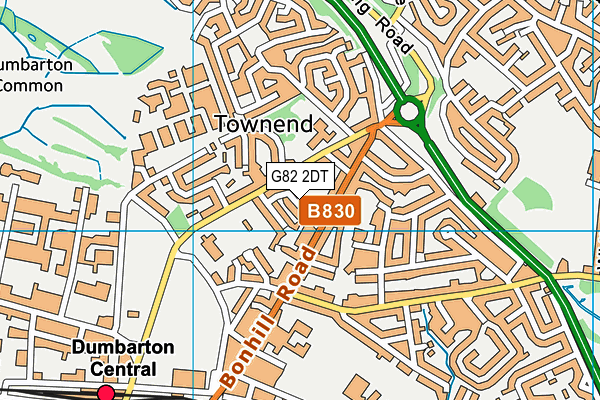 G82 2DT map - OS VectorMap District (Ordnance Survey)
