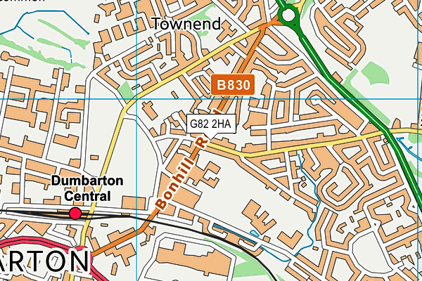 G82 2HA map - OS VectorMap District (Ordnance Survey)
