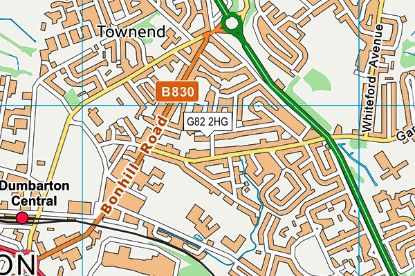 G82 2HG map - OS VectorMap District (Ordnance Survey)