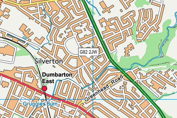 G82 2JW map - OS VectorMap District (Ordnance Survey)