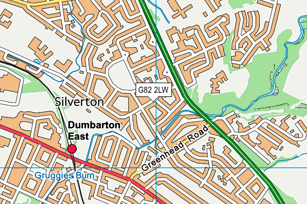 G82 2LW map - OS VectorMap District (Ordnance Survey)