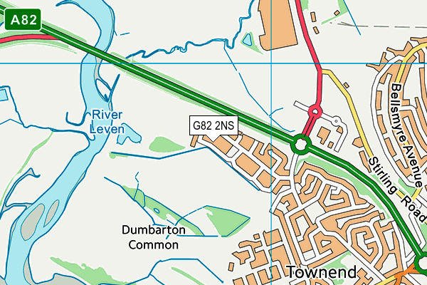 G82 2NS map - OS VectorMap District (Ordnance Survey)