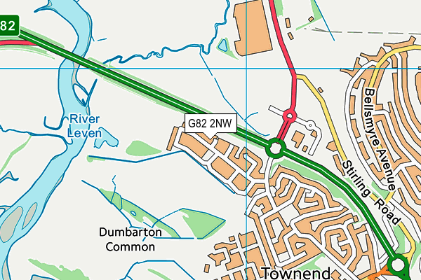 G82 2NW map - OS VectorMap District (Ordnance Survey)