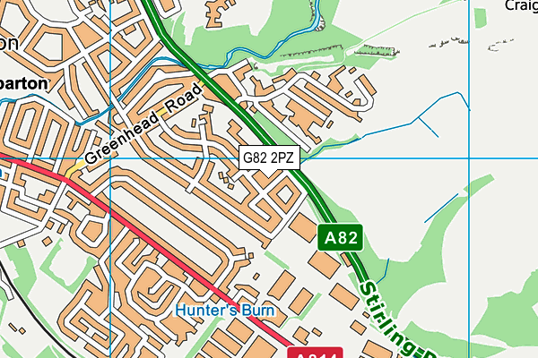 G82 2PZ map - OS VectorMap District (Ordnance Survey)