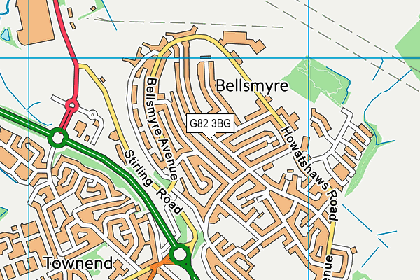 G82 3BG map - OS VectorMap District (Ordnance Survey)