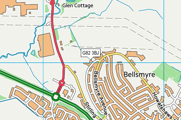 G82 3BJ map - OS VectorMap District (Ordnance Survey) G82 3BJ map - OS VectorMap District (Ordnance Survey)