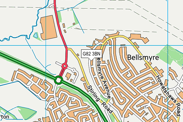 G82 3BN map - OS VectorMap District (Ordnance Survey) G82 3BN map - OS VectorMap District (Ordnance Survey)