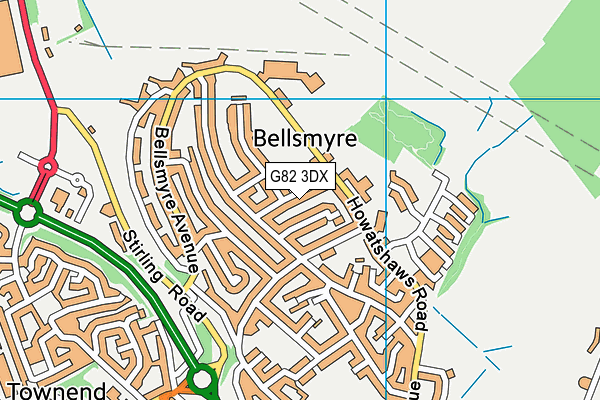 G82 3DX map - OS VectorMap District (Ordnance Survey) G82 3DX map - OS VectorMap District (Ordnance Survey)