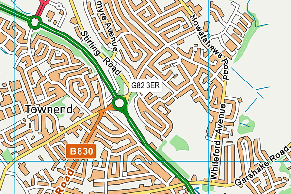 G82 3ER map - OS VectorMap District (Ordnance Survey) G82 3ER map - OS VectorMap District (Ordnance Survey)