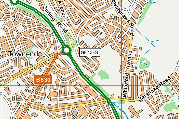G82 3ES map - OS VectorMap District (Ordnance Survey)