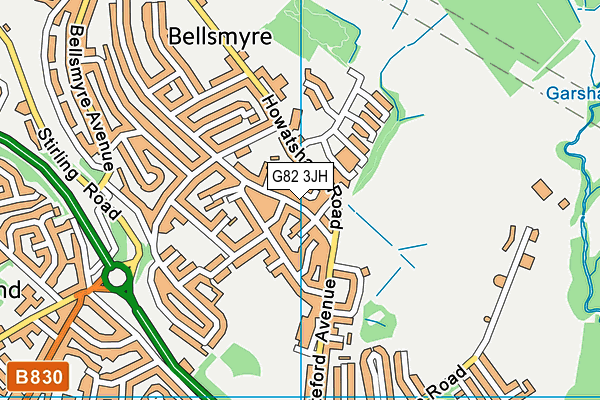 G82 3JH map - OS VectorMap District (Ordnance Survey)