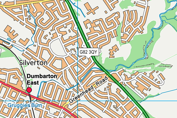 G82 3QY map - OS VectorMap District (Ordnance Survey)