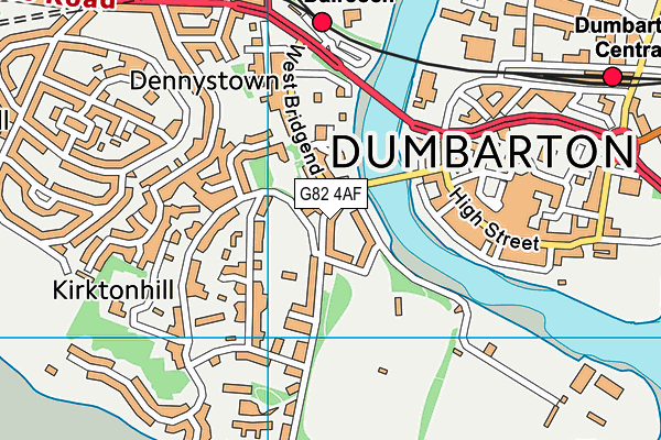 G82 4AF map - OS VectorMap District (Ordnance Survey)