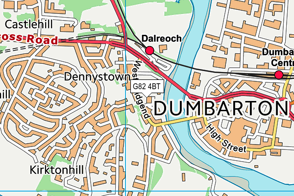 G82 4BT map - OS VectorMap District (Ordnance Survey)