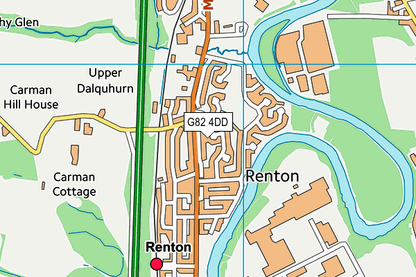 G82 4DD map - OS VectorMap District (Ordnance Survey)