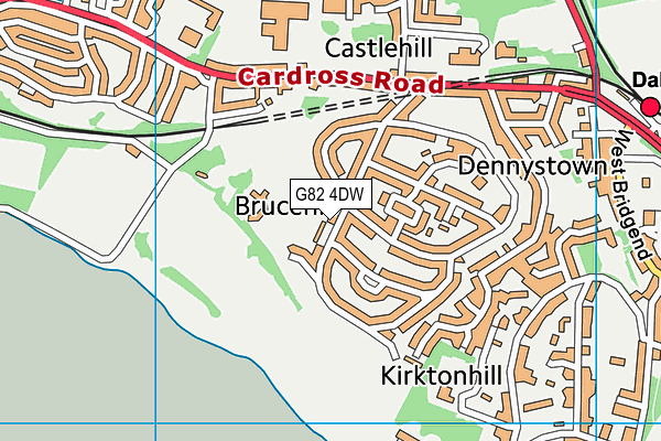 G82 4DW map - OS VectorMap District (Ordnance Survey)