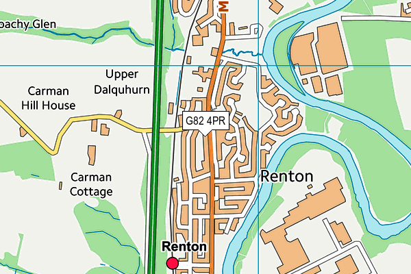G82 4PR map - OS VectorMap District (Ordnance Survey)