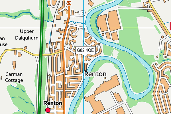 G82 4QE map - OS VectorMap District (Ordnance Survey)
