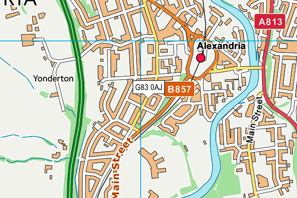 G83 0AJ map - OS VectorMap District (Ordnance Survey)