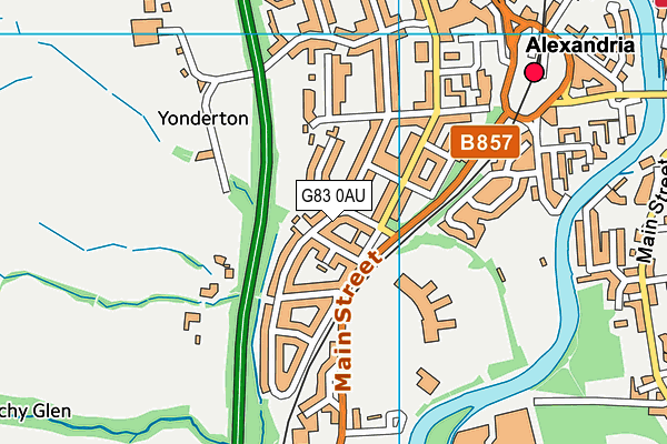 G83 0AU map - OS VectorMap District (Ordnance Survey)