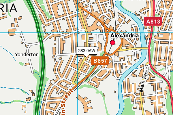 G83 0AW map - OS VectorMap District (Ordnance Survey)