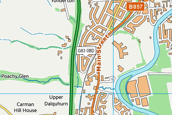 G83 0BD map - OS VectorMap District (Ordnance Survey)