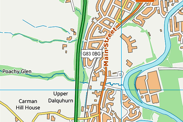 G83 0BG map - OS VectorMap District (Ordnance Survey) G83 0BG map - OS VectorMap District (Ordnance Survey)