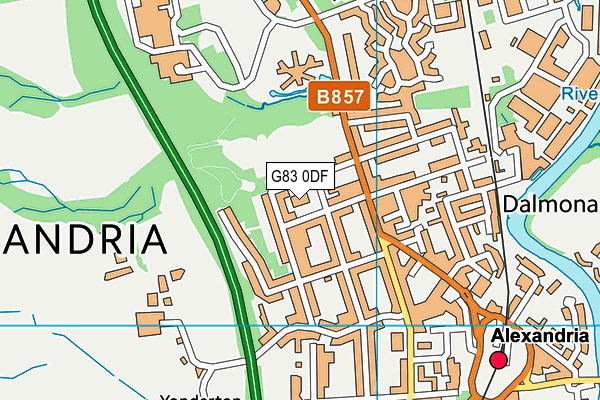 G83 0DF map - OS VectorMap District (Ordnance Survey)