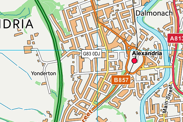 G83 0DJ map - OS VectorMap District (Ordnance Survey)