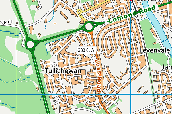 G83 0JW map - OS VectorMap District (Ordnance Survey)