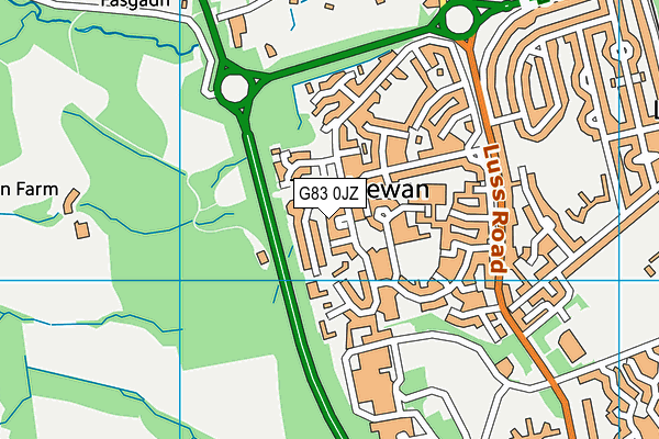 G83 0JZ map - OS VectorMap District (Ordnance Survey) G83 0JZ map - OS VectorMap District (Ordnance Survey)