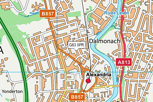 G83 0PR map - OS VectorMap District (Ordnance Survey)