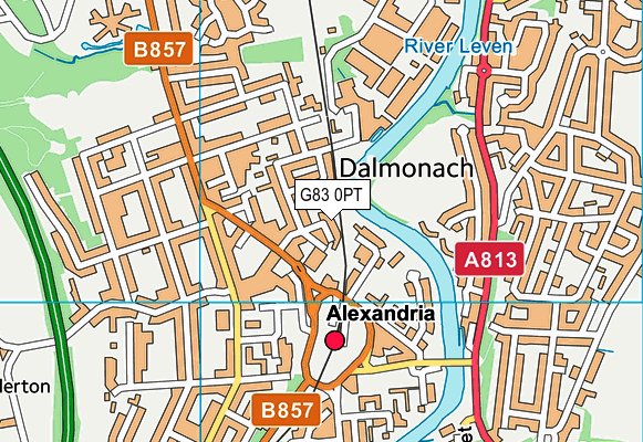 G83 0PT map - OS VectorMap District (Ordnance Survey)