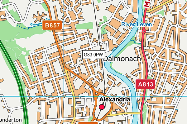 G83 0PW map - OS VectorMap District (Ordnance Survey)