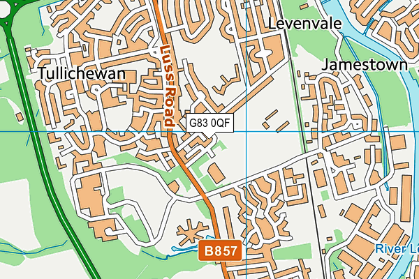 G83 0QF map - OS VectorMap District (Ordnance Survey)