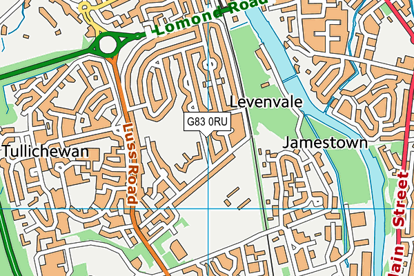 G83 0RU map - OS VectorMap District (Ordnance Survey)